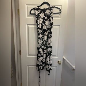 Anne Klein Monochrome Floral Midi Dress